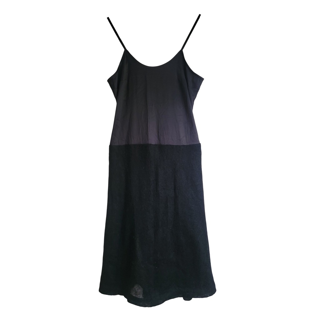 Philip DiCaprio Silk Mohair Blend Mixed Media Slip Dress Size 2 Vtg Y2K Retro